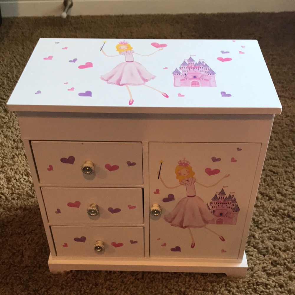 Musical ballerina jewelry box for a little girl